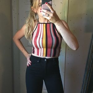 Cute Striped Crop Top Tank *brand new*